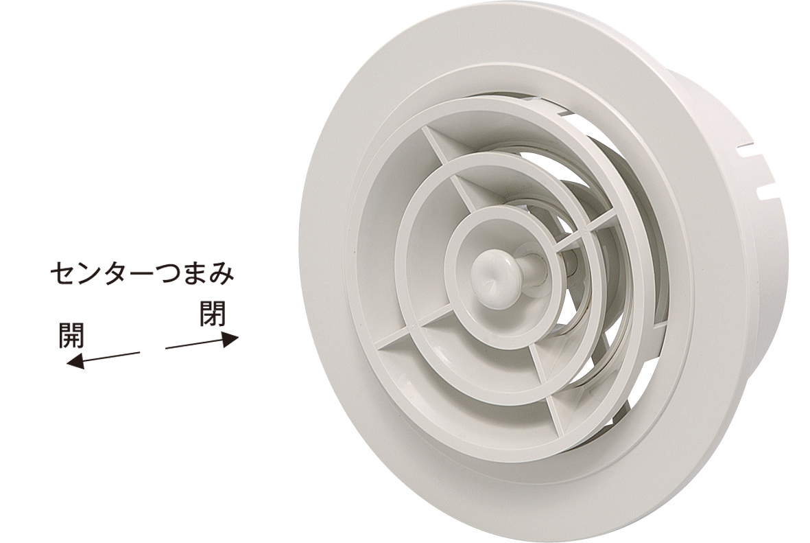 換気用レジスター(内壁用 押引き式開閉) JMP150WG | inaba_jappy